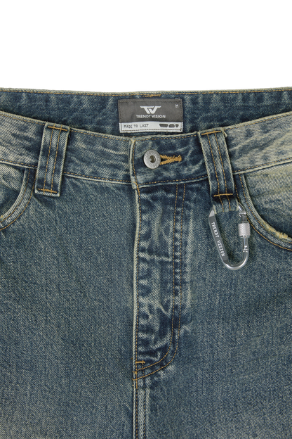 Washed Denim Yellow Blue