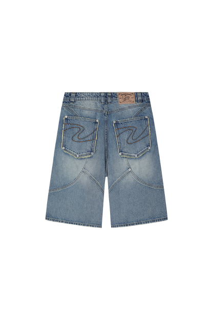 Washed Jorts Blue