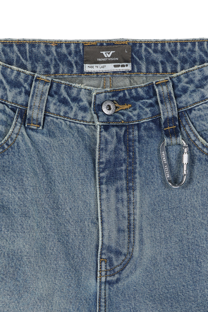 Washed Jorts Blue