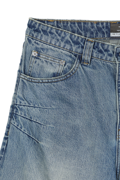 Washed Jorts Blue