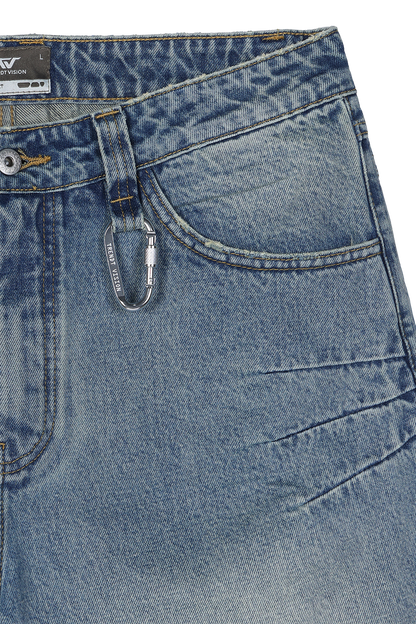 Washed Jorts Blue