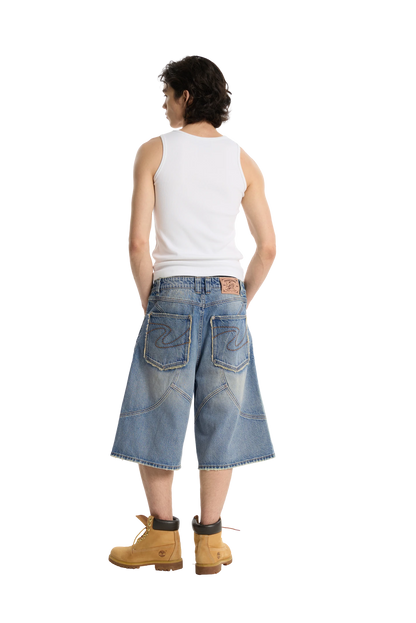 Washed Jorts Blue