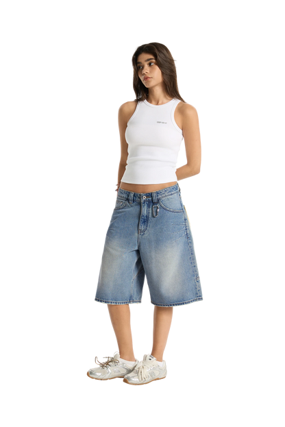 Washed Jorts Blue