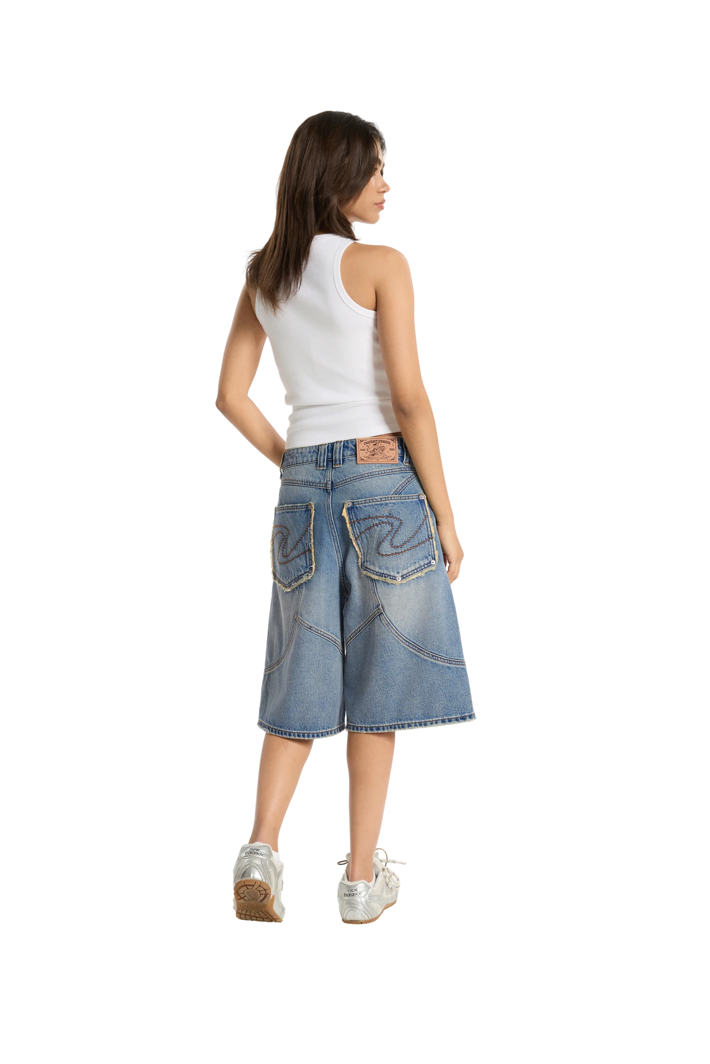 Washed Jorts Blue