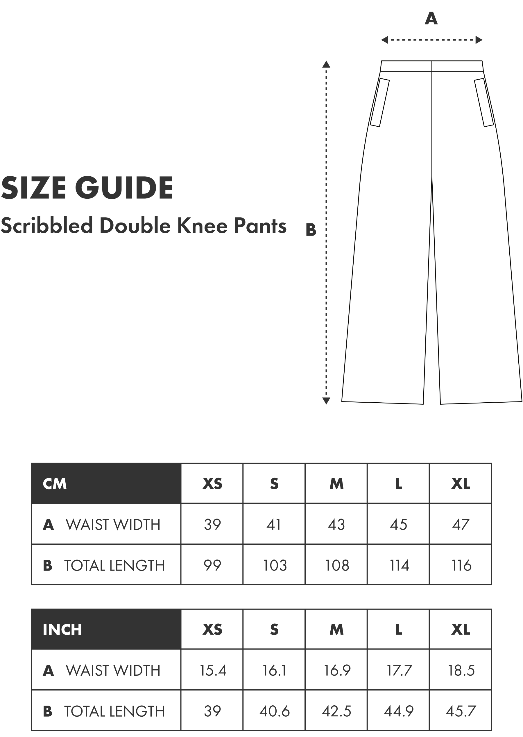 Scribbled Double Knee Pants – Trendt Vision