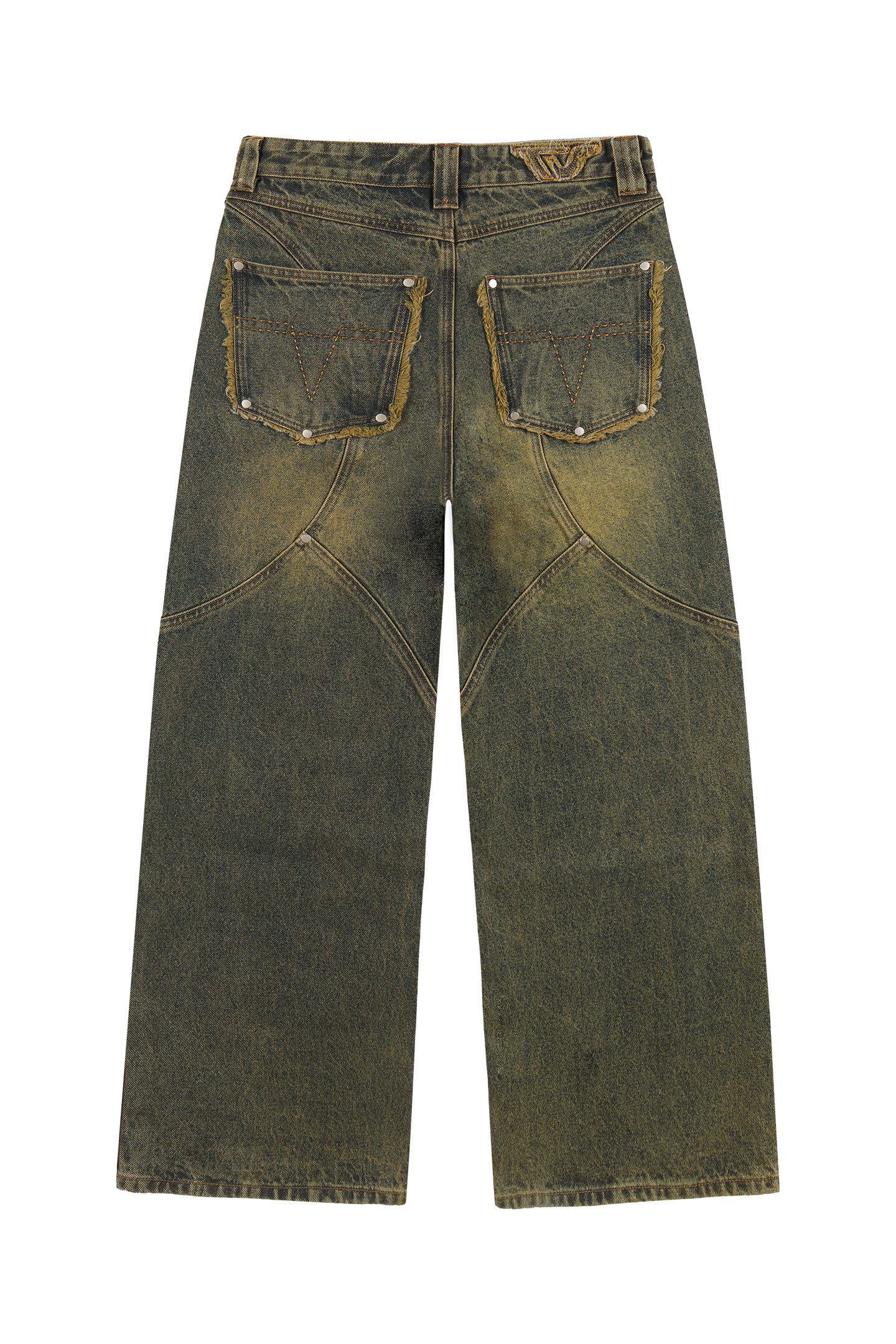 Yellow/Green Denim Jeans