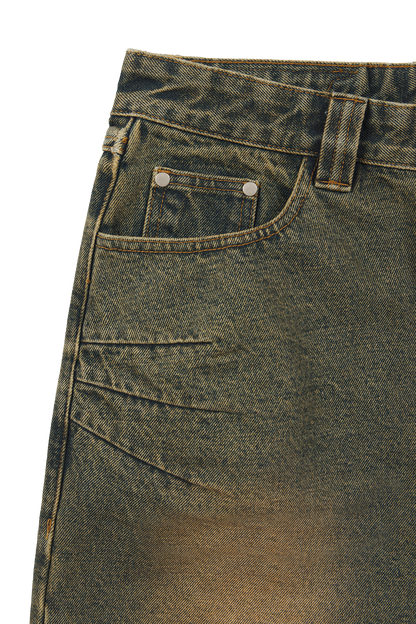Yellow/Green Denim Jeans