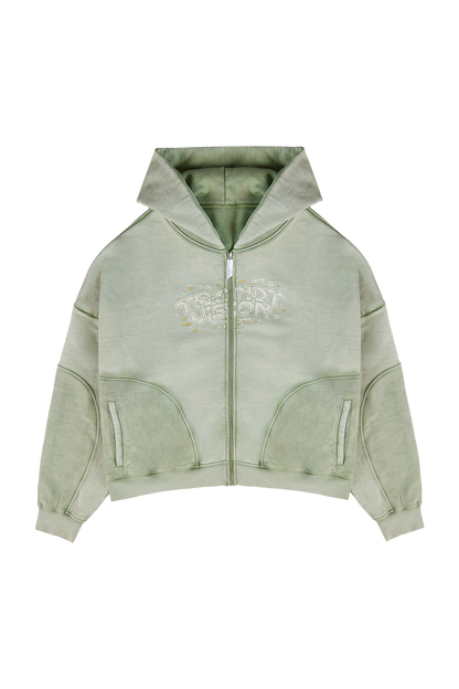 Green Zip Hoodie – Trendt Vision Green Zip Hoodie – Trendt Vision
