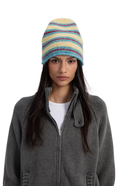 Striped Beanie Yellow