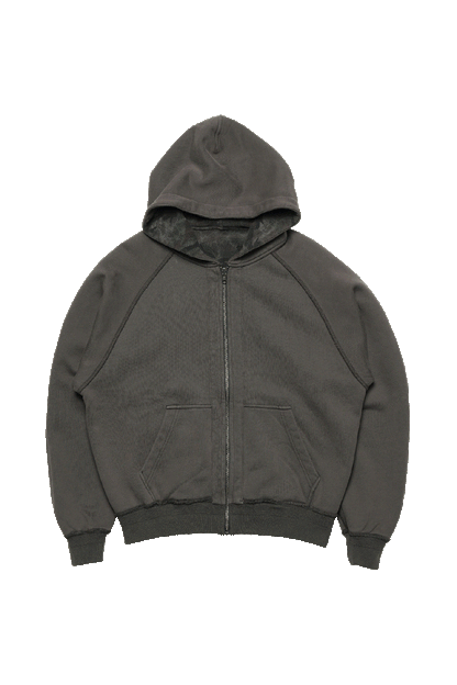 Reversible Camo Zip-Hoodie Stone