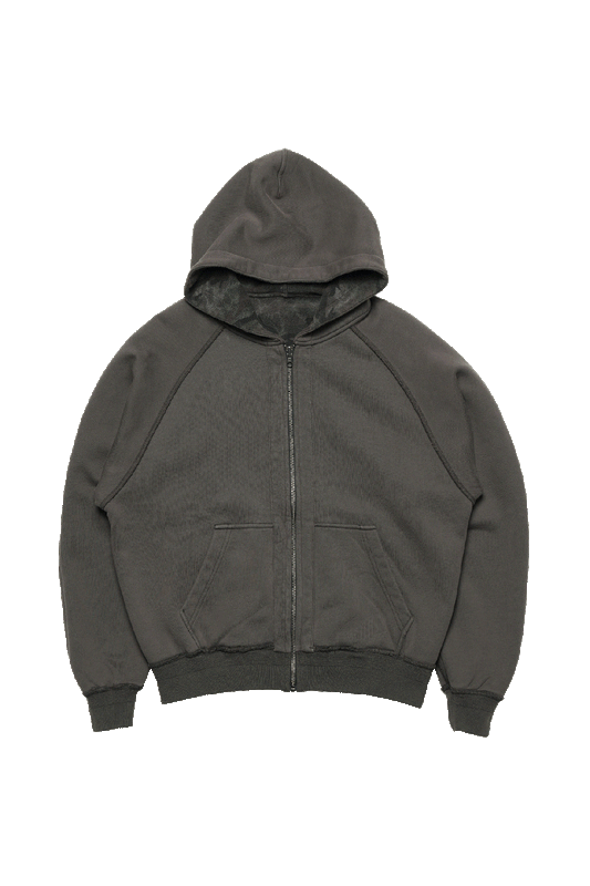 Reversible Camo Zip-Hoodie Stone