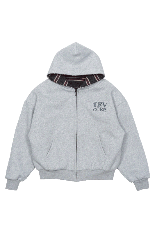 Reversible Striped Zip-Hoodie