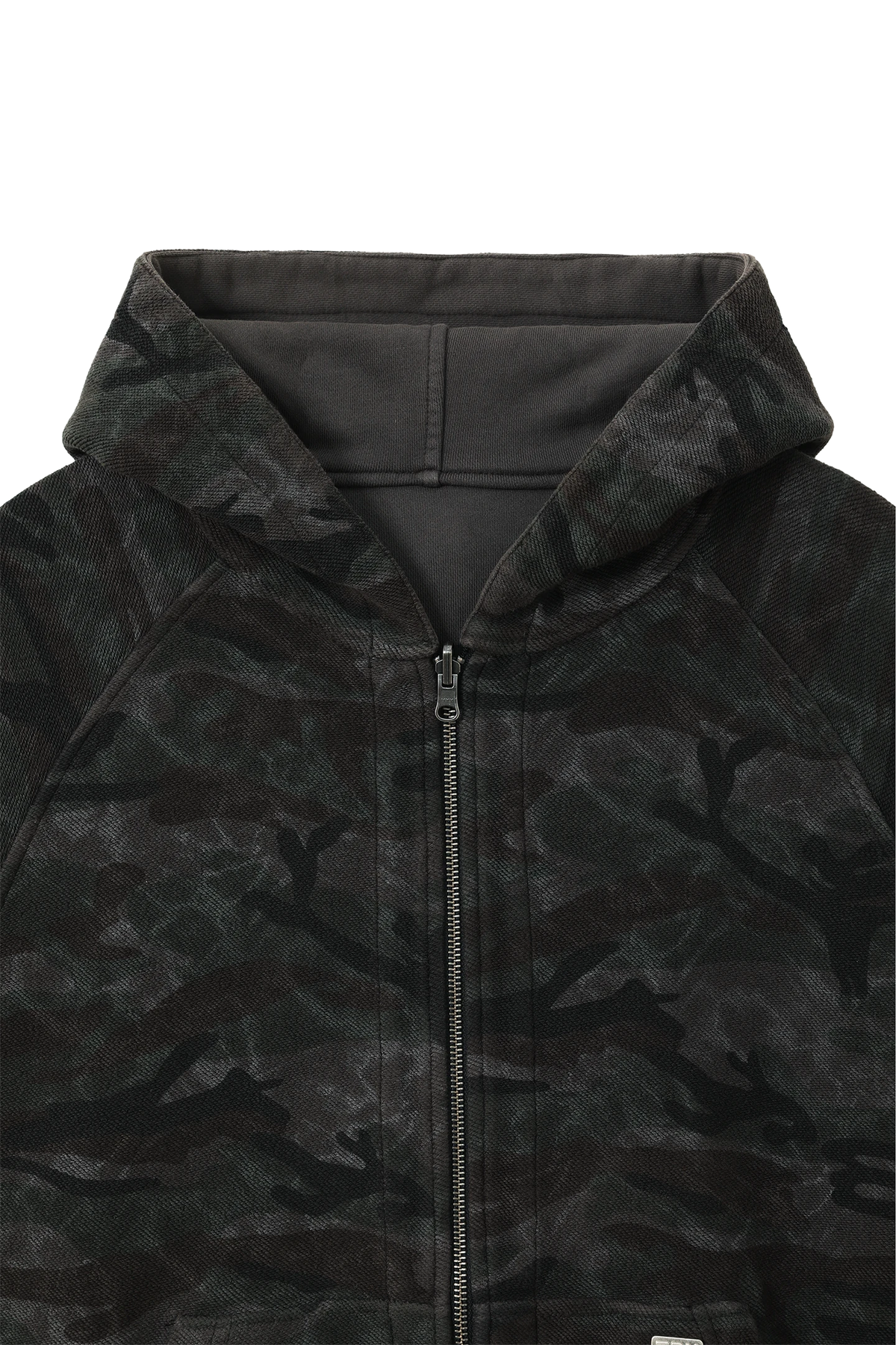 Reversible Camo Zip-Hoodie Stone