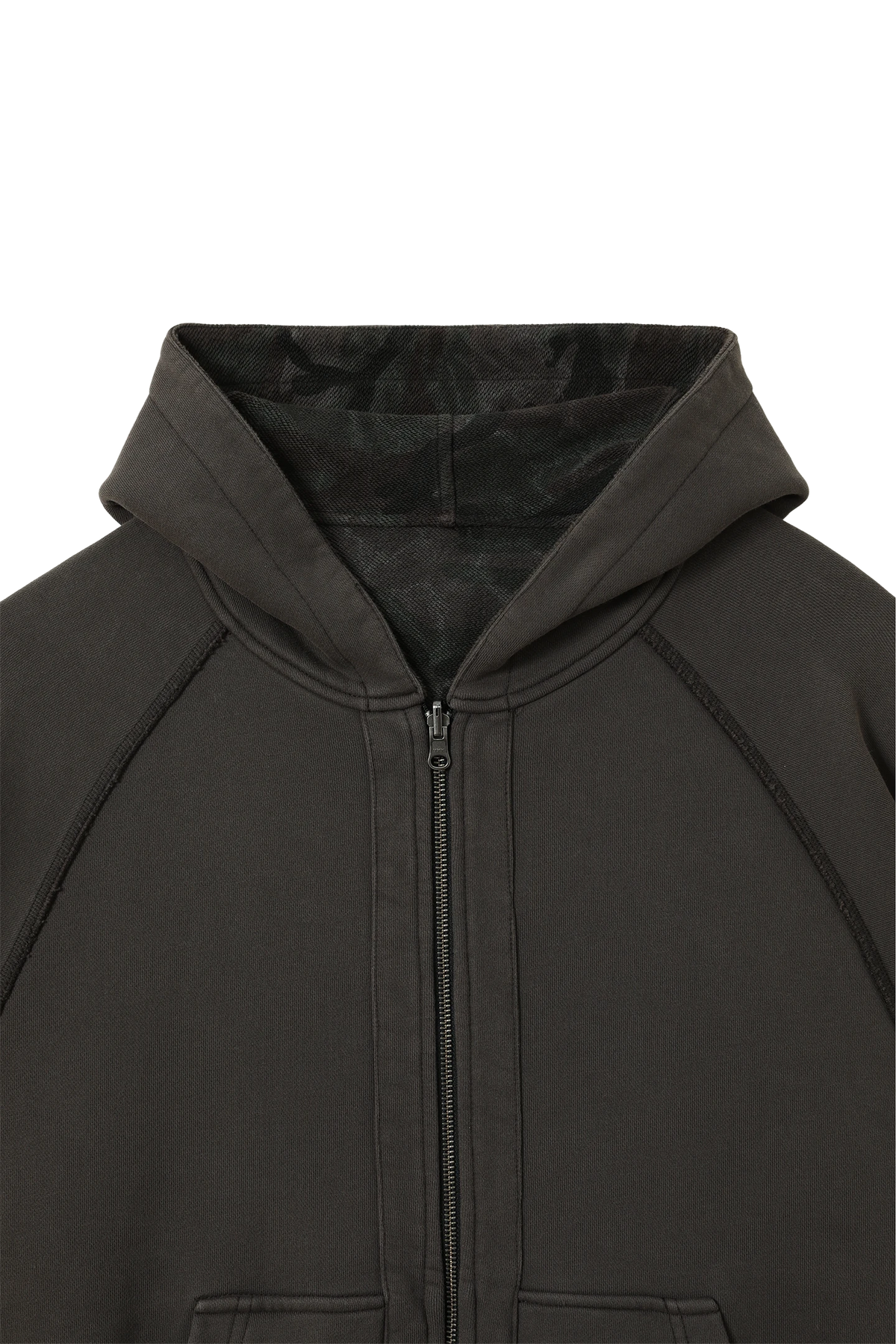 Reversible Camo Zip-Hoodie Stone