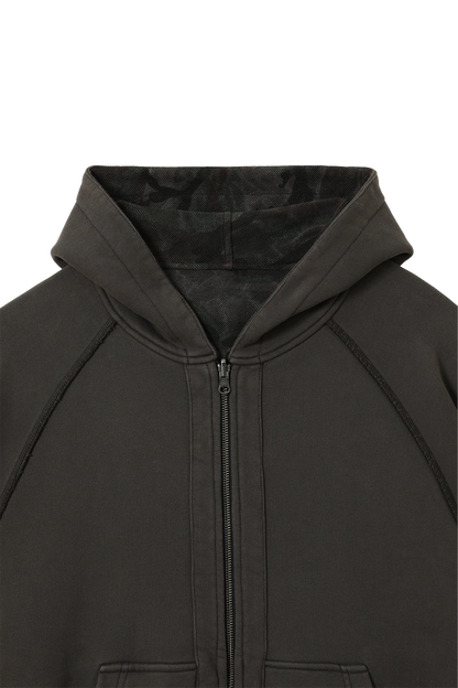 Reversible Camo Zip-Hoodie Stone