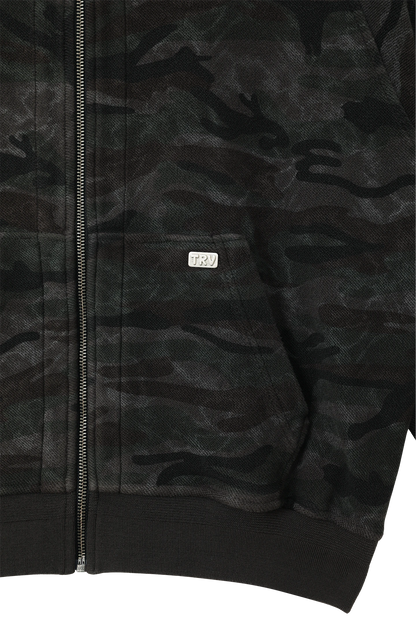 Reversible Camo Zip-Hoodie Stone