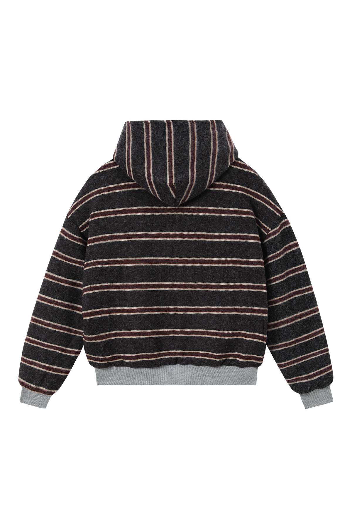 Reversible Striped Zip-Hoodie