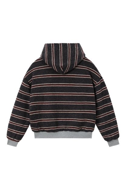 Reversible Striped Zip-Hoodie
