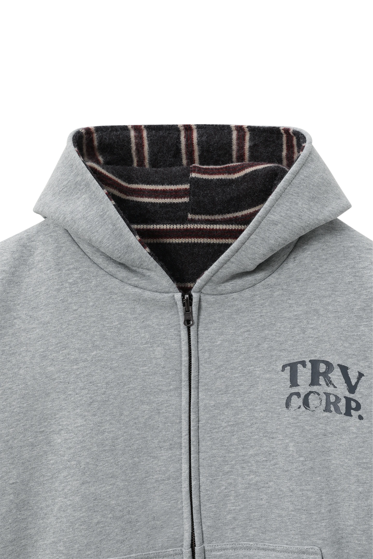 Reversible Striped Zip-Hoodie
