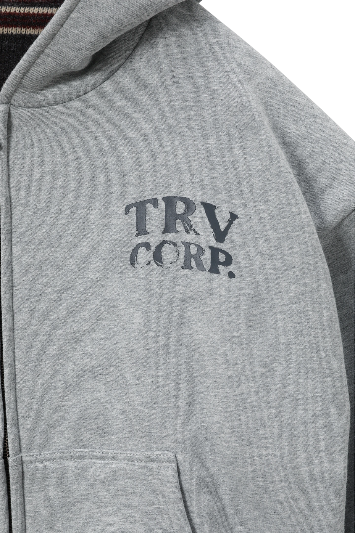 Reversible Striped Zip-Hoodie