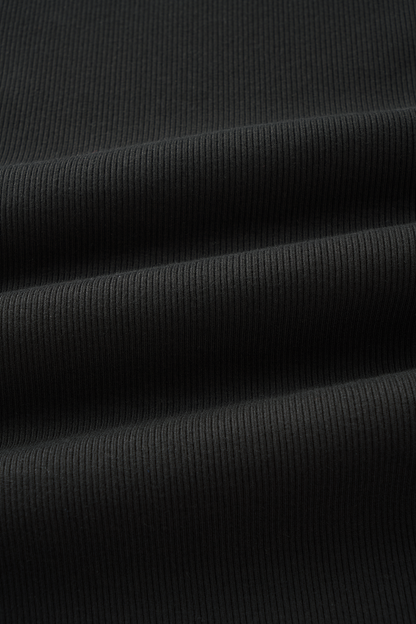 Ribbed Slim Tee Black