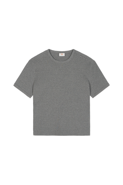 Ribbed Slim Tee Anthracite