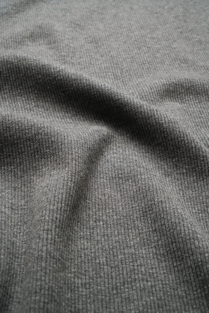 Ribbed Slim Tee Anthracite