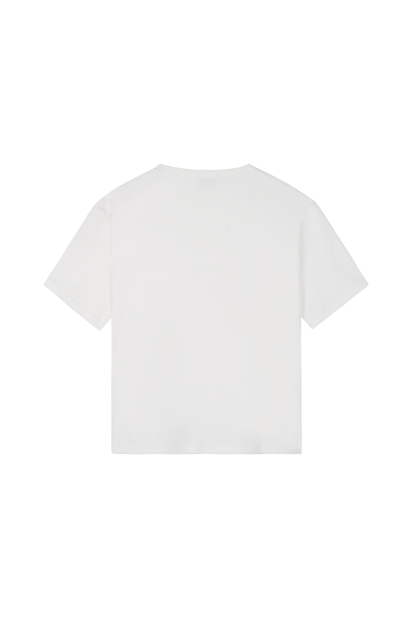 Ribbed Slim Tee White