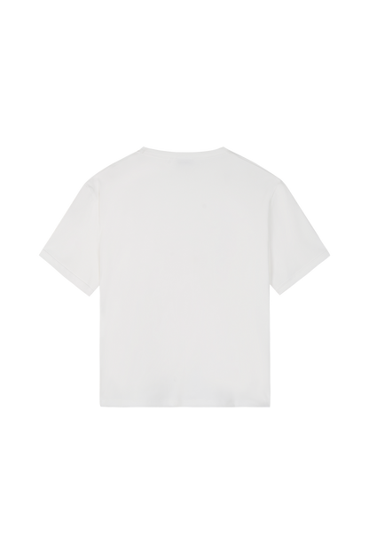 Ribbed Slim Tee White