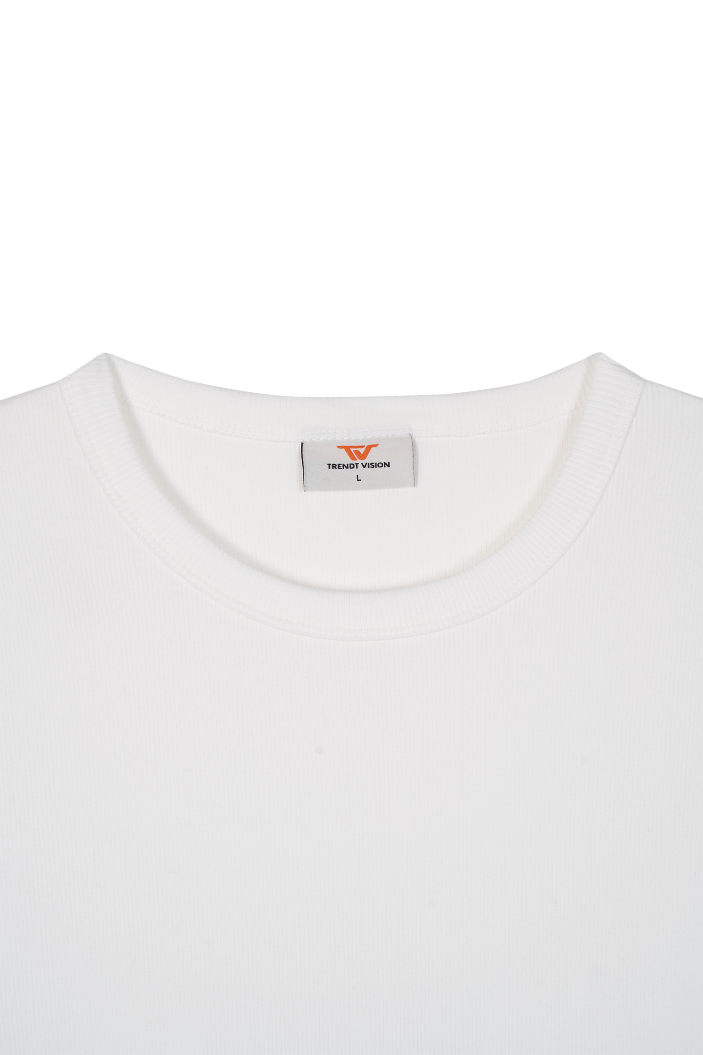 Ribbed Slim Tee White