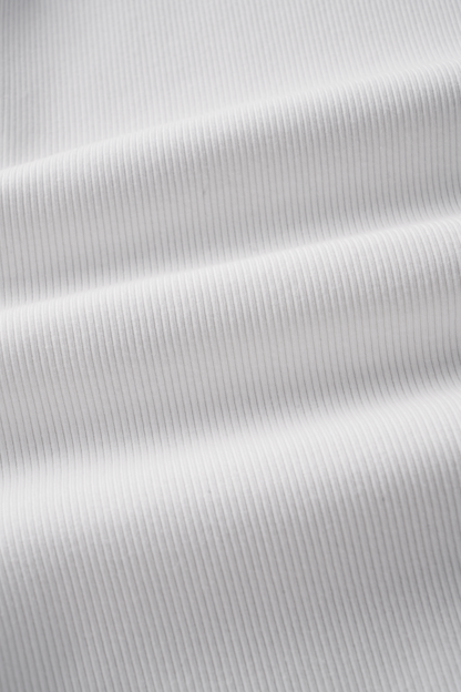 Ribbed Slim Tee White