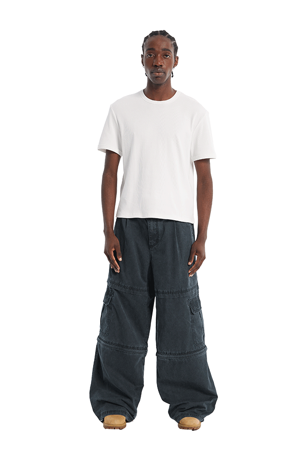 Ribbed Slim Tee White