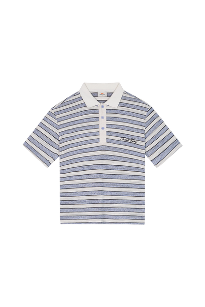 Striped Polo Shirt Light Blue