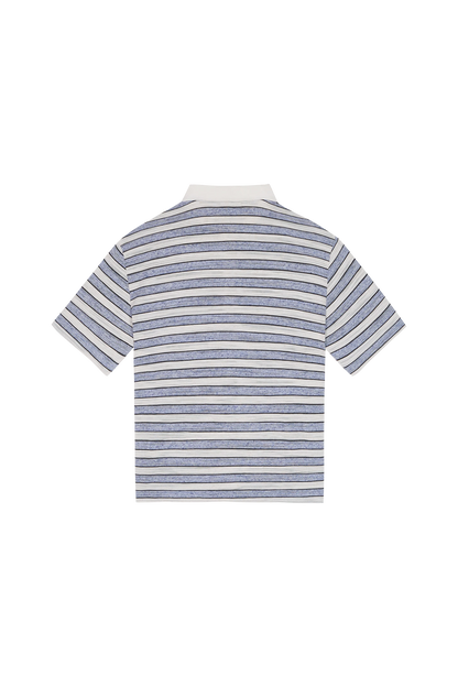 Striped Polo Shirt Light Blue