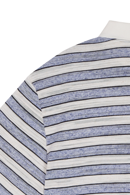 Striped Polo Shirt Light Blue
