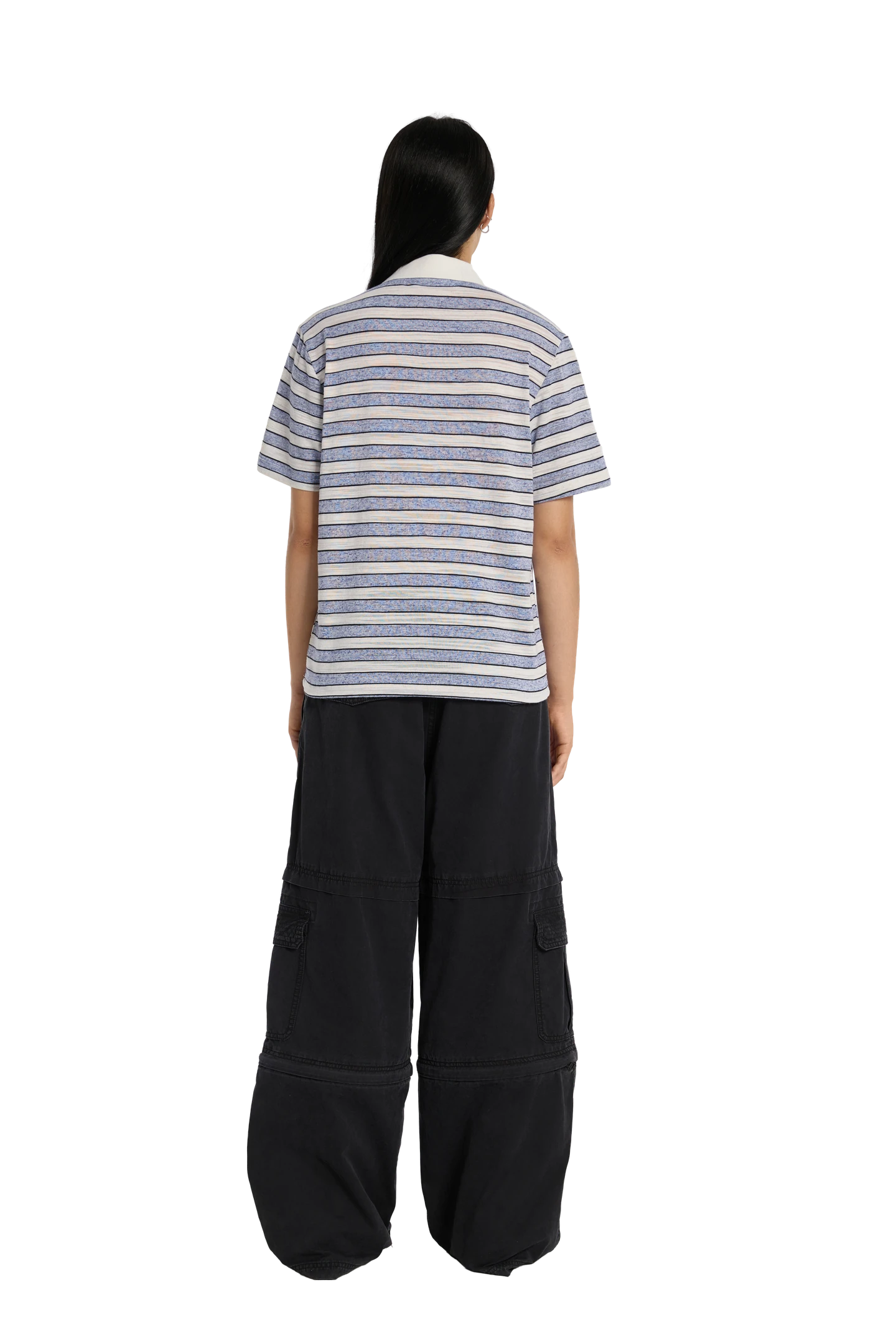 Striped Polo Shirt Light Blue