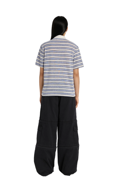 Striped Polo Shirt Light Blue