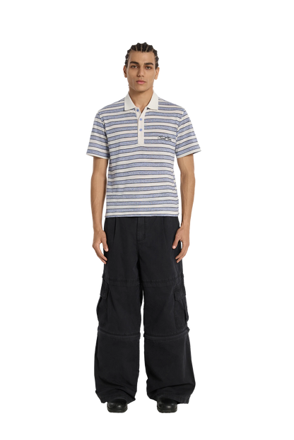 Striped Polo Shirt Light Blue