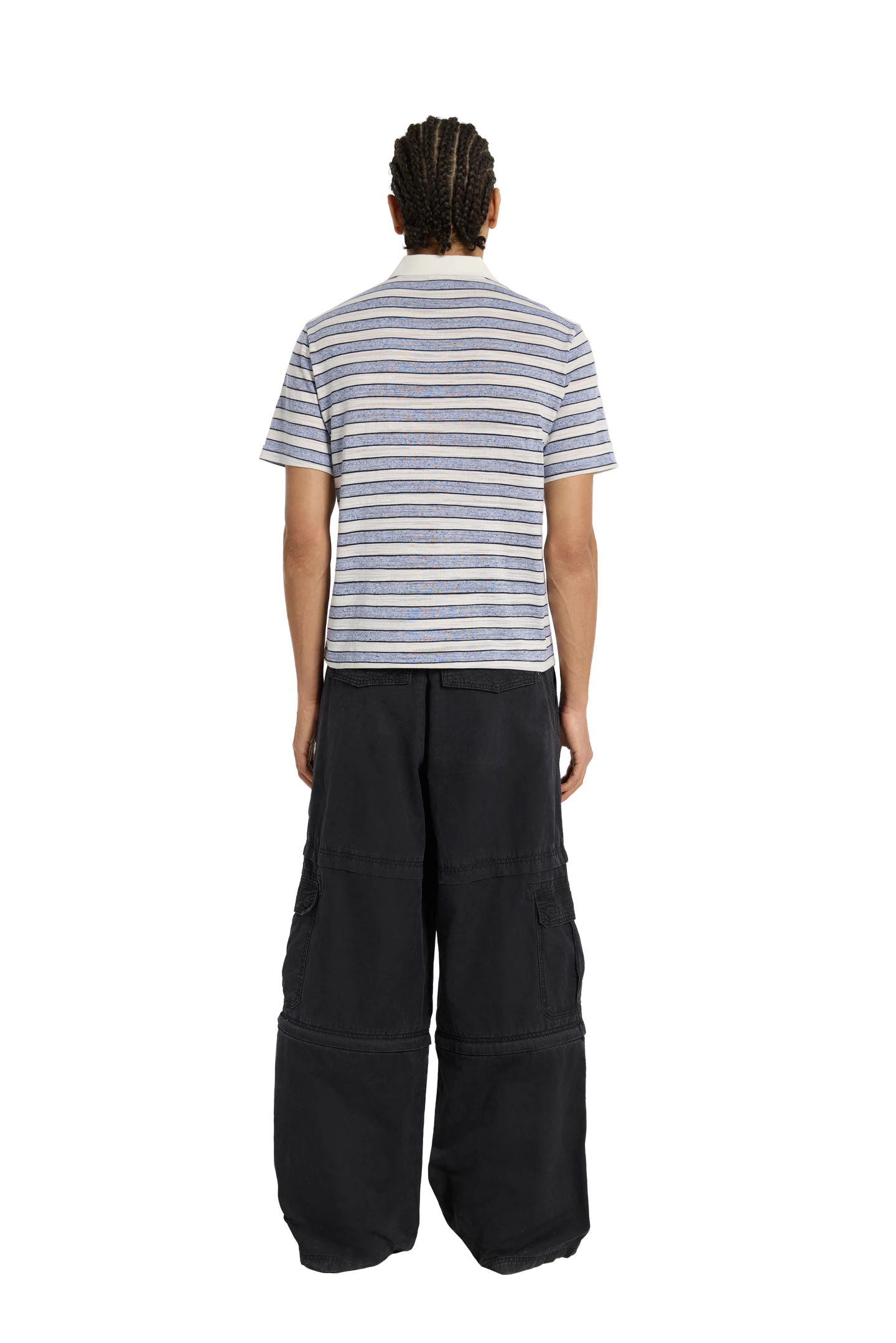Striped Polo Shirt Light Blue
