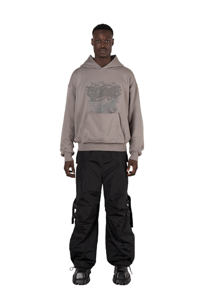 Double Layered Hoodie Stone