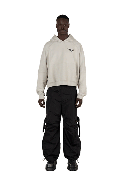 Grey Metal Logo Hoodie