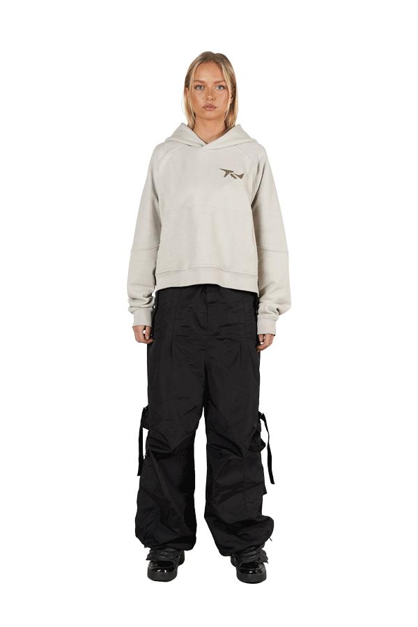 Grey Metal Logo Hoodie