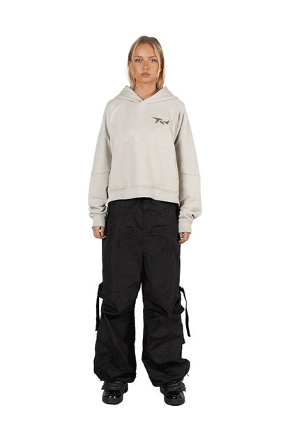 Grey Metal Logo Hoodie