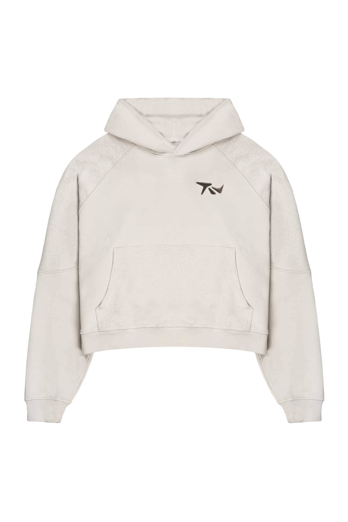 Grey Metal Logo Hoodie